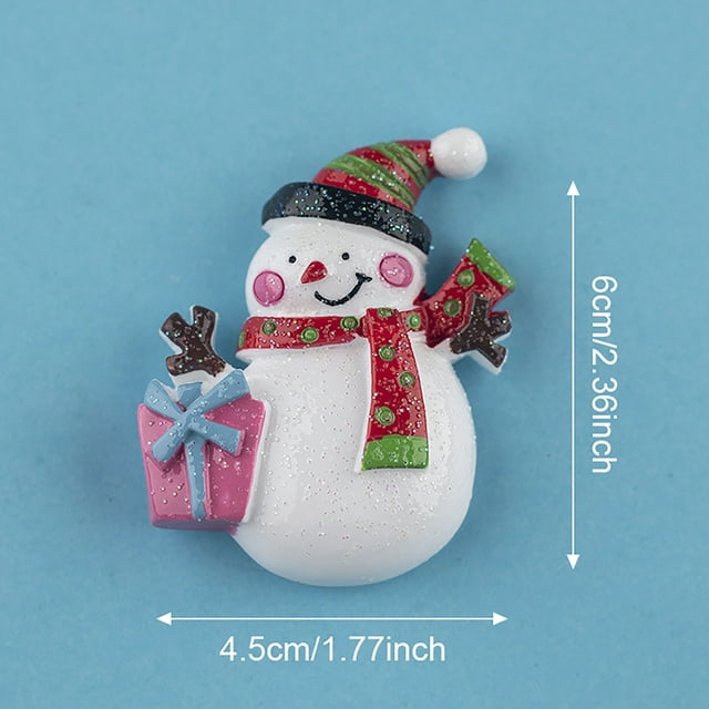 JJKBVCLO Christmas Fridge Magnets Funny Ornaments Resin Fridge Magnets With Santa Hats
