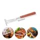 thumbnail image 3 of 2 piece meat fork stainless steel grill fork wooden handle stainless steel meat fork 33cm grill fork carving fork pot fork BBQ kitchen roast turkey me, 3 of 4