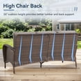 thumbnail image 4 of Giantfurnni Outdoor Patio Furniture Wicker 3 Seater Sofa Rattan Deep Seat Couch with Removable Cushion for Balcony, Deck, Backyard, 4 of 7