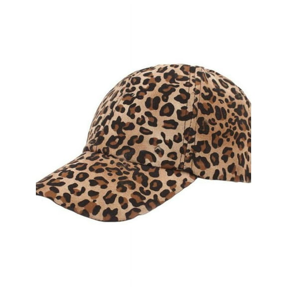 Topumt Women Men's Cotton Leopard Pattern Hat Ladies Winter Fleece Warm Baseball Cap for Girls