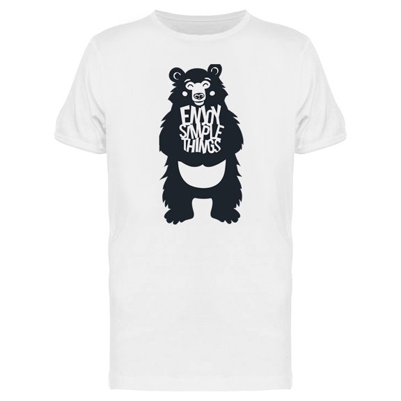 Enjoy Simple Things Bear  Tee Men's -Image by Shutterstock