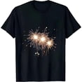 thumbnail image 2 of Men's Cotton Short Sleeve T-Shirt with Vibrant Design in Bright Orange and Yellow on Black Background - Festive and Eye-Catching, 2 of 6