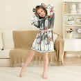thumbnail image 3 of FORMRS Niños Bathrobe Unisex Hooded Robe Soft Plush Pajamas Sleepwear, Size 7-9T, Snowman Family, 3 of 7