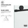 thumbnail image 2 of VIGO Elan 56 to 60 in. W x 76 in. H Frameless Sliding Shower Door with VMotion in Matte Black with Clear Glass, 2 of 13