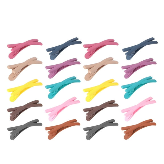 MEIBUTYUP 20 Pcs Assorted Color Frosted Cross Hair Clips Hairpins Barrettes for Women and Girls Hair Decoration