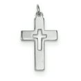 thumbnail image 1 of Beautiful Sterling Silver Rhodium-plated Cut-out Cross Charm, 1 of 2