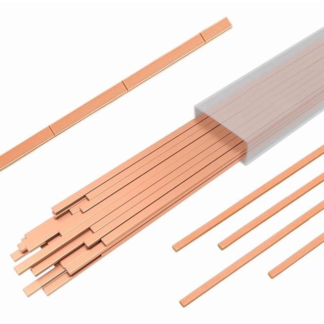 Varillas de Soldadura Fuerte Plata 15 %, Kit para HVAC, 20 10" con Revestimiento Fundente Cobre y Plomería