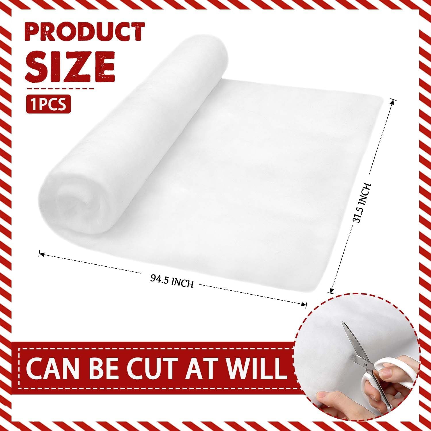 2 Rolls Christmas Snow Blanket Winter Fake Snow Glitter Artificial Snow  19.7 x 39.4 Inch Faux Snow Blanket Roll for Home and Party Village Indoor