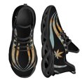 thumbnail image 1 of Zapatillas de deporte con cordones de estilo moderno con estampado de hojas de marihuana en degradado para mujer, zapatos planos transpirables e informales, 1 of 6