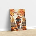 thumbnail image 3 of Happy Thanksgiving Pug Give Thanks Fall Beanie Scarf Welcome Vertical Matte Canvas Poster Dog Lover Gifts Wall Art Home Decor - 00020, 3 of 5