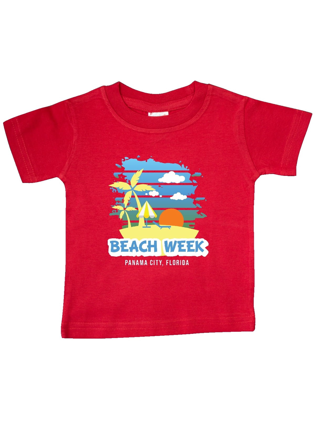 inktastic Beach Week Panama City Florida with Palm Trees Toddler T-Shirt