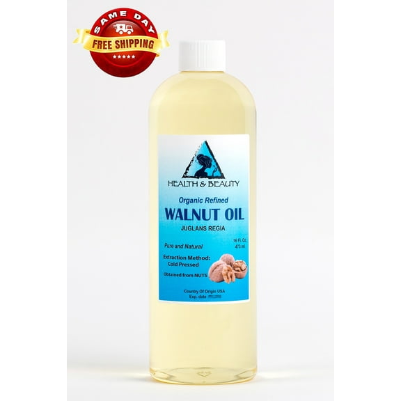 WALNUT OIL ORGANIC CARRIER COLD PRESSED PREMIUM NATURAL PURE 16 OZ