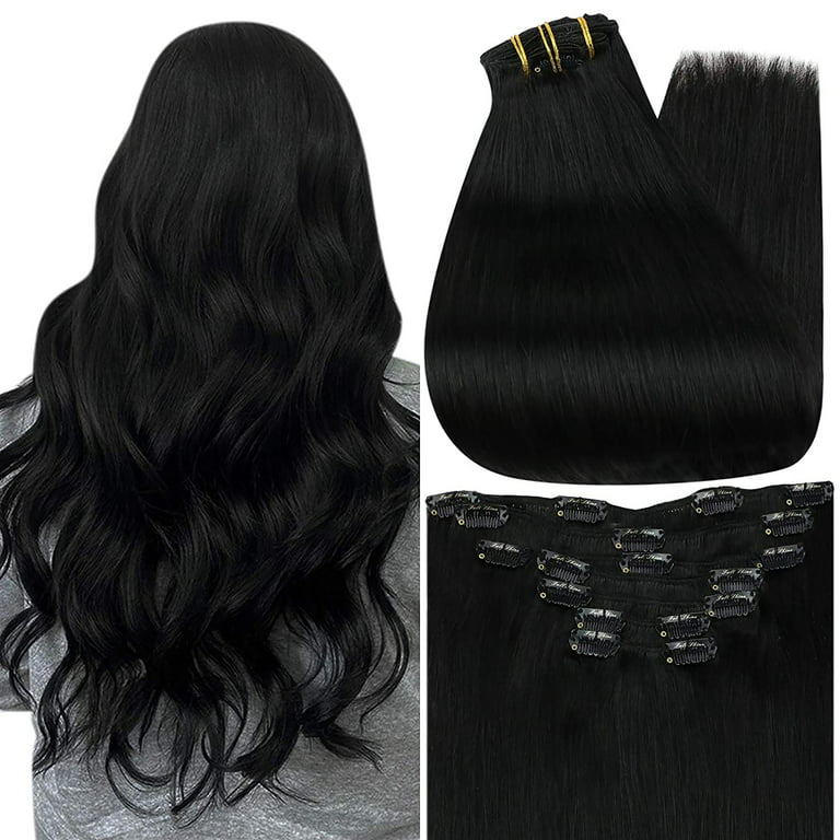 Long Hair Extensions in Black