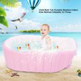 thumbnail image 2 of Bañera antideslizante inflable para niños pequeños y recién nacidos, bañera plegable portátil (rosa), 2 of 8