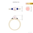 thumbnail image 5 of ANGARA Japanese Akoya Cultured Pearl & Blue Sapphire Engagement Ring in 14K Yellow Gold for Women | June Birthstone, Birthday, Anniversary, Jewelry Gift for Women | Natural Pearl Ring, 5 of 9