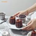 thumbnail image 7 of CHEFMADE Canele Mold Cake Pan, 2.6-inch 4Pcs Non-Stick Canele Muffin Bakeware Cupcake Pan for Oven Baking , Dishwasher Safe(Champagne Gold), 7 of 7