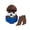 Coffee Blue Puppy, variant on Cjfdfy Newborn Baby Boy Girl Halloween Animal Costume Infant Baby Fox Puppy Dog Frog Poached Egg Costume Fall Winter Sleeveless Hooded Zipper Romper Leg Warmers Set Toddler Halloween Cosplay Outfits