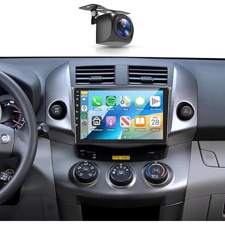 2+32G- for Toyota RAV4 2007-2011 Car Radio with Wireless Carplay/Android Auto,Android Car Stereo 9 Inch Touch Screen GPS Navigation WiFi Bluetooth FM/RDS Mirror Link SWC Backup Camera