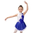 thumbnail image 3 of Aislor Girls Lyrical Ballet Dress Sleeveless Rhinestones Figure Ice Skating Leotard Dancewear Size 6-16 Blue 14, 3 of 7