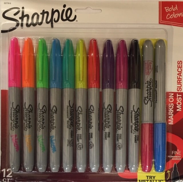 Sharpie Fine 12ct Metallic Color Burst Walmart Com