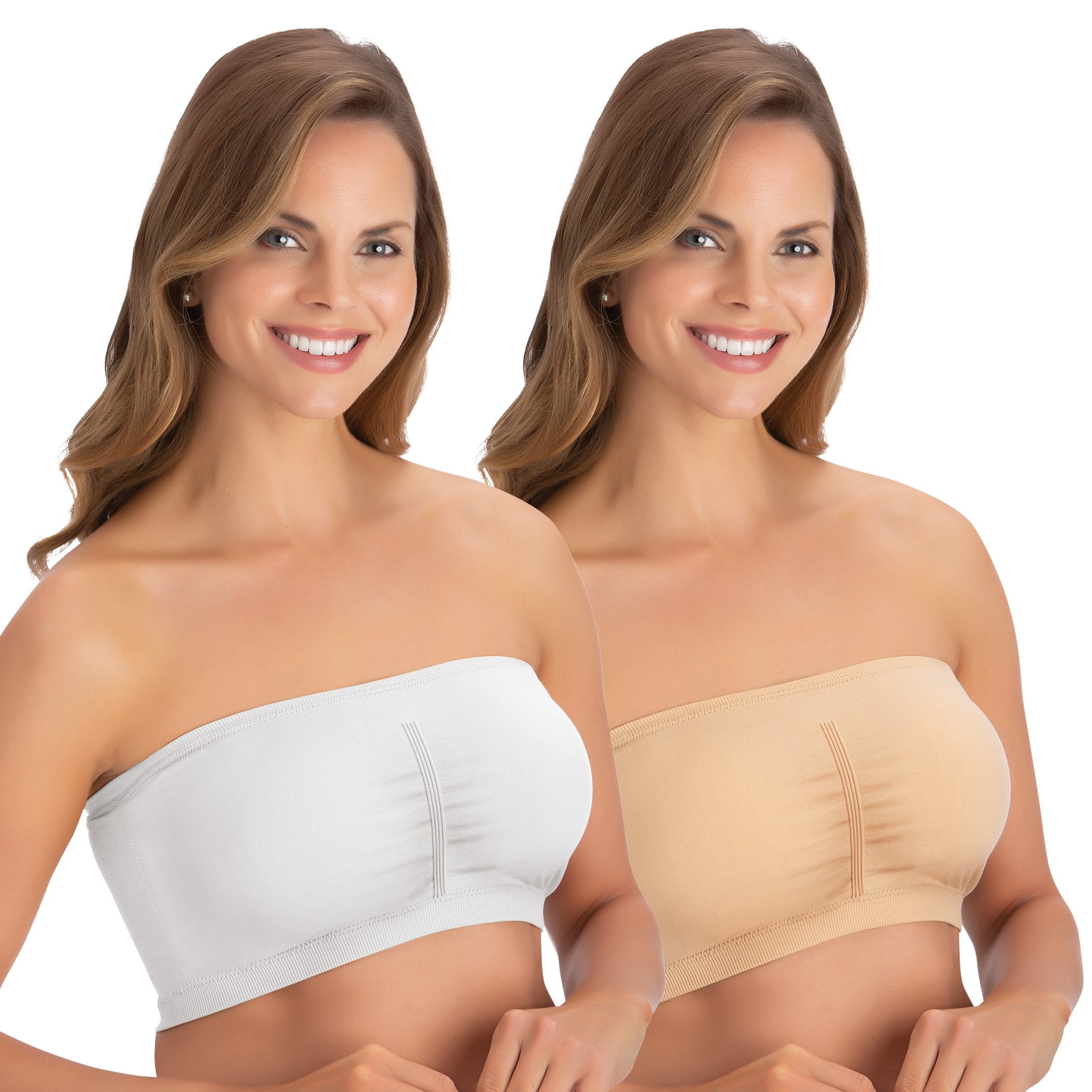 Seamless Bandeau Bra with Removable Pads 2Pk #365 - Camisoles