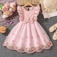 thumbnail image 2 of CAUYDY 4T 5T Toddler Girls Tulle Dress Flower Girl Wedding Dresses 6T 7T Kid Girl Princess Dress 2T 3T Little Baby Girl Ruffle Sleeveless Summer Dresses (Sizes 6-7 Years,D1-Pink), 2 of 5