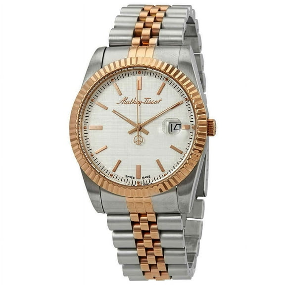 Mathey-Tissot Mathey III Quartz White Dial Two-tone Men's Watch H810RA