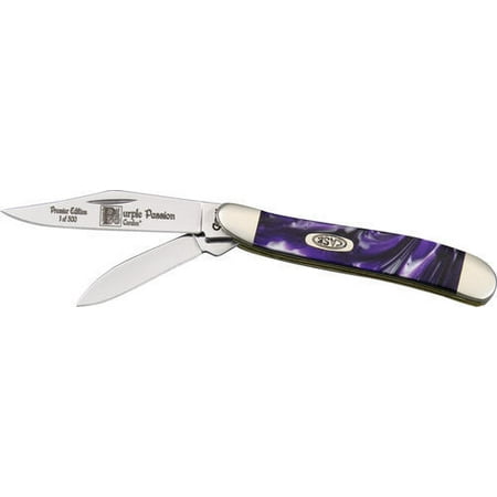Case xx Purple Passion Genuine Corelon 1/500 Muskrat Pocket Knife Knives
