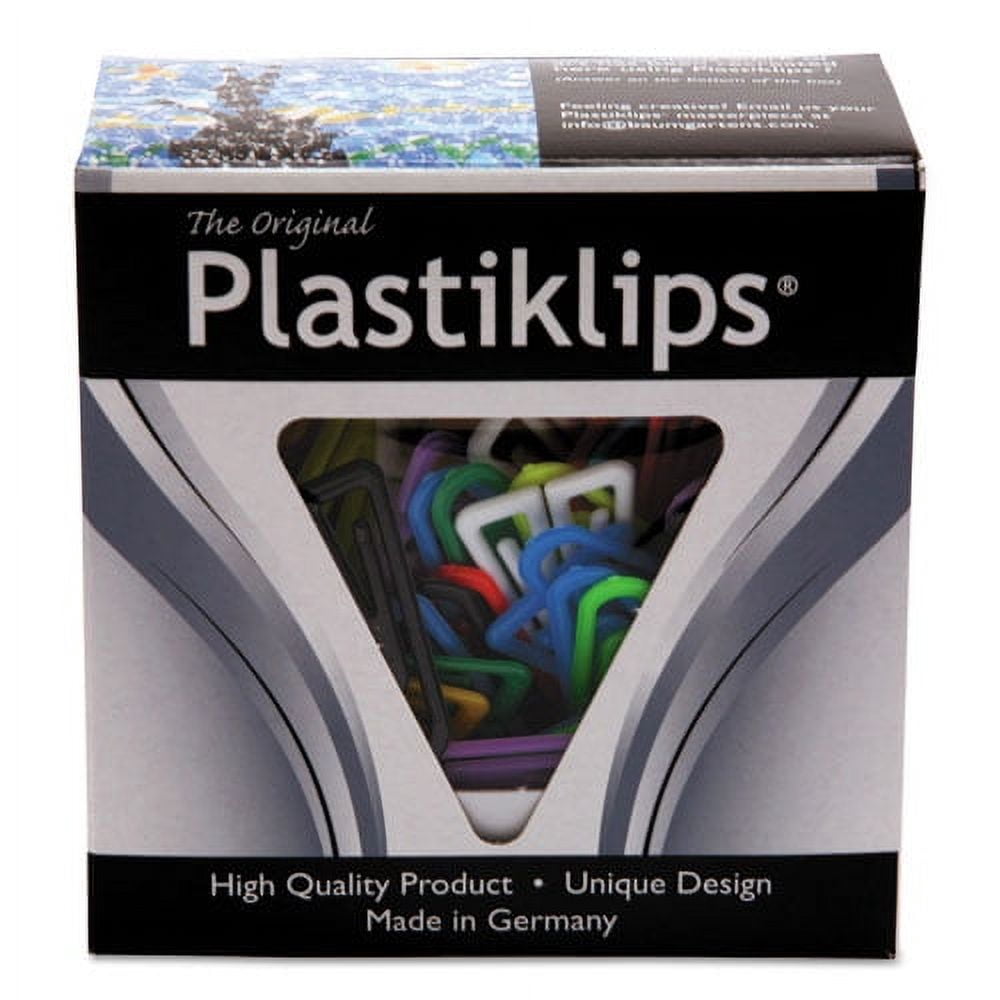 Plastiklips Paper Clips, Large (no. 6), Assorted Colors, 200/box | Bundle of 5 Boxes