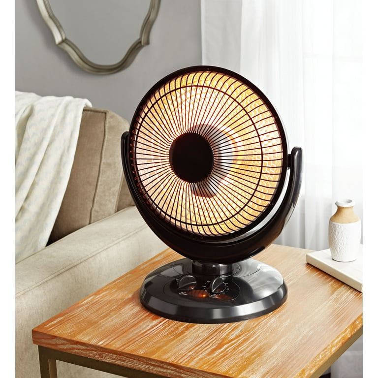 Mainstays Infrared Oscillating Dish Heater, Black, JHS-800H - Walmart.com