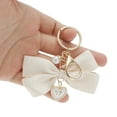 thumbnail image 4 of Unique Bargains 1 Pc Handbag Charms Keychains Fabric Bow Bag Accessories White, 4 of 5
