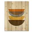 thumbnail image 3 of Designart 'Abstract Moon Geometric In Earth Tones' Modern Print on Natural Pine Wood, 3 of 5