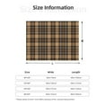 thumbnail image 5 of Disketp khaki coffee plaid Flannel Blankets - Thick and Warm Blanket for Winter, Soft Fuzzy Plush King Blanket for All Seasons-50"x40", 5 of 6