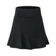 thumbnail image 2 of SWSMCLT Women's Mini Scooter Athletic Skort High Waisted Scooter Skirt Cute Yoga Fitted Aline Summer Dance Casual Black Large, 2 of 4