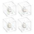 thumbnail image 1 of Uxcell 4PCS Vitrina para Anillos de Campeonato con Base de Madera, Cubo de Béisbol Acrílico Soportes para Anillos a Prueba de Polvo, 1 of 6