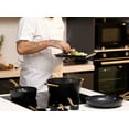thumbnail image 6 of Thyme & Table 12-Piece Non-Stick Signature Ribbed Cookware Set, Non-Toxic Pots and Pans Set - Black & Gold, 6 of 21