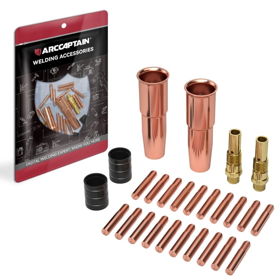 ARCCAPTAIN Tweco #2 MIG Gun Parts Accessory Kit - 20 Pieces, Compatible with Lincoln Magnum 200/250 & Tweco Professional Guns, 0.035