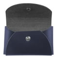 thumbnail image 2 of JAM Leather Snap Business Card Case, 1/Pack, Navy Blue, Round Flap, 2 of 3