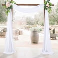 thumbnail image 4 of 2 Panel Wedding Arch Snow Fabric Curtain,Band,For Wedding Arch And Ceremony Party Main Festive Stage Decoration, 4 of 22