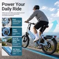 thumbnail image 5 of Lilypelle Folding Electric Bicycle for Adults, 20"×3.0 Fat Tire 7 Speed Step-Thru Electric Cargo Bicycle, 500Wh Built-in detachable battery, Peak 1000W Rear Motor，20MPH, Fits for 4'9" to 6'5", 5 of 9