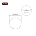 thumbnail image 2 of Uxcell 20 Pack Round Earring Beading Hoop, 20mm Open Beading Hoop, Silver Tone, 2 of 7