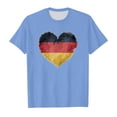 thumbnail image 3 of WEAIXIMIUNG Excision Enfant Drapeau d'Allemagne Imprimé Manches Courtes Col Rond T-Shirt Floral Tendance Mode Chemise de Base Hauts, 3 of 4