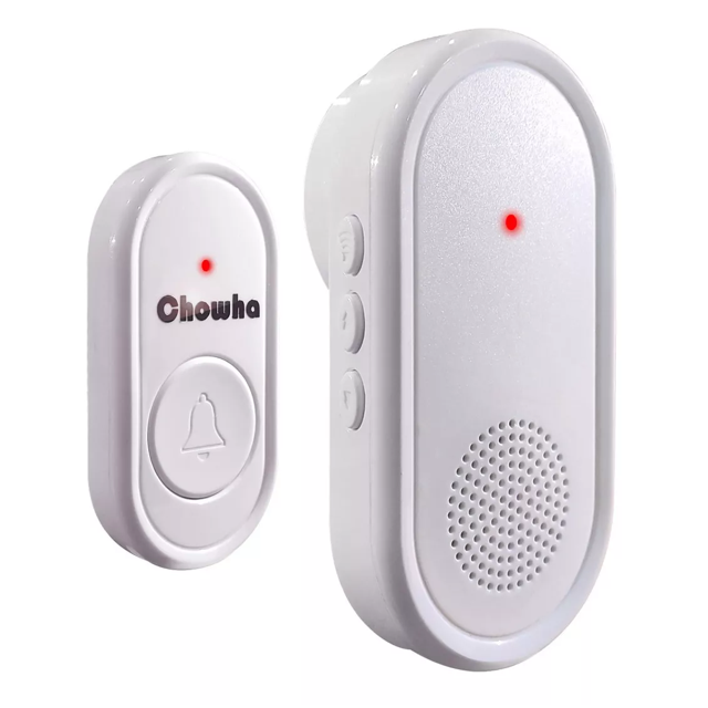 Timbre Inalámbrico de Seguridad Impermeable Con Led 1 T1 Blanco