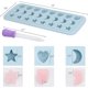 thumbnail image 2 of Moon Stars and Heart Silicone Molds with Liquid Dropper, Easy Release Ice Tray with Lid, 24 Cavities for Ice Cubes, Gelatin, Chocolate, Bakery and Can, 2 of 4
