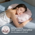 thumbnail image 3 of COOKCOK Ergonomic Cervical Memory Foam Pillow for Neck Pain Relief, Cooling Shell Cloud Bed Pillow for Side Back Sleepers, Pink, 3 of 7