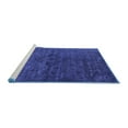 thumbnail image 2 of Ahgly Company Machine Washable Indoor Rectangle Oriental Blue Industrial Area Rugs, 8' x 10', 2 of 4