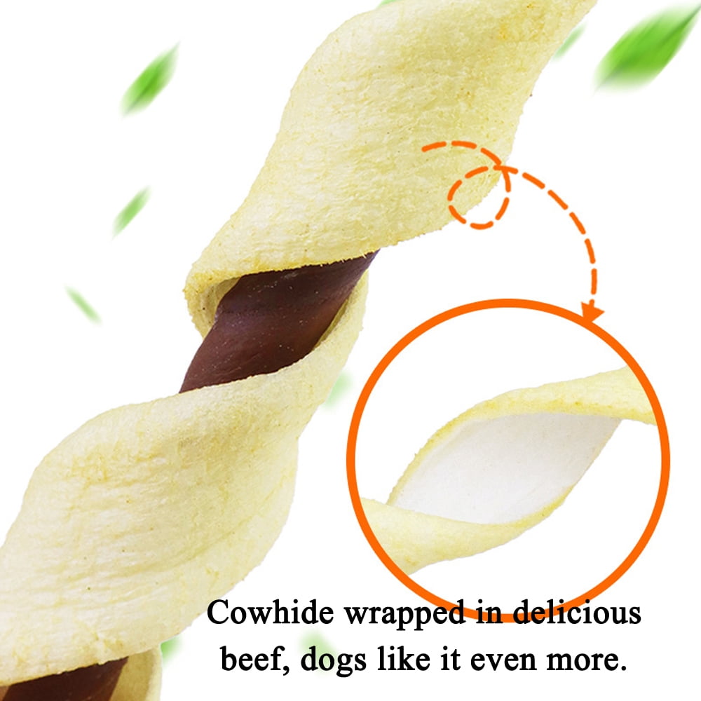 Cowhide Wrapped in Duck Beef Filling Dog Treats for Medium, & Large Dog - Made with Duck and Cowhide - High Protein and Long Lasting Make the Perfect Positive-Reward Training Treats for Dogs, 1.3lbs