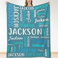 thumbnail image 2 of Personalized Blanket for Kids Adults Personalized Name Blanket Custom Blanket with Name Gift for Christmas Birthday Valentines Day (Color 10), 2 of 5