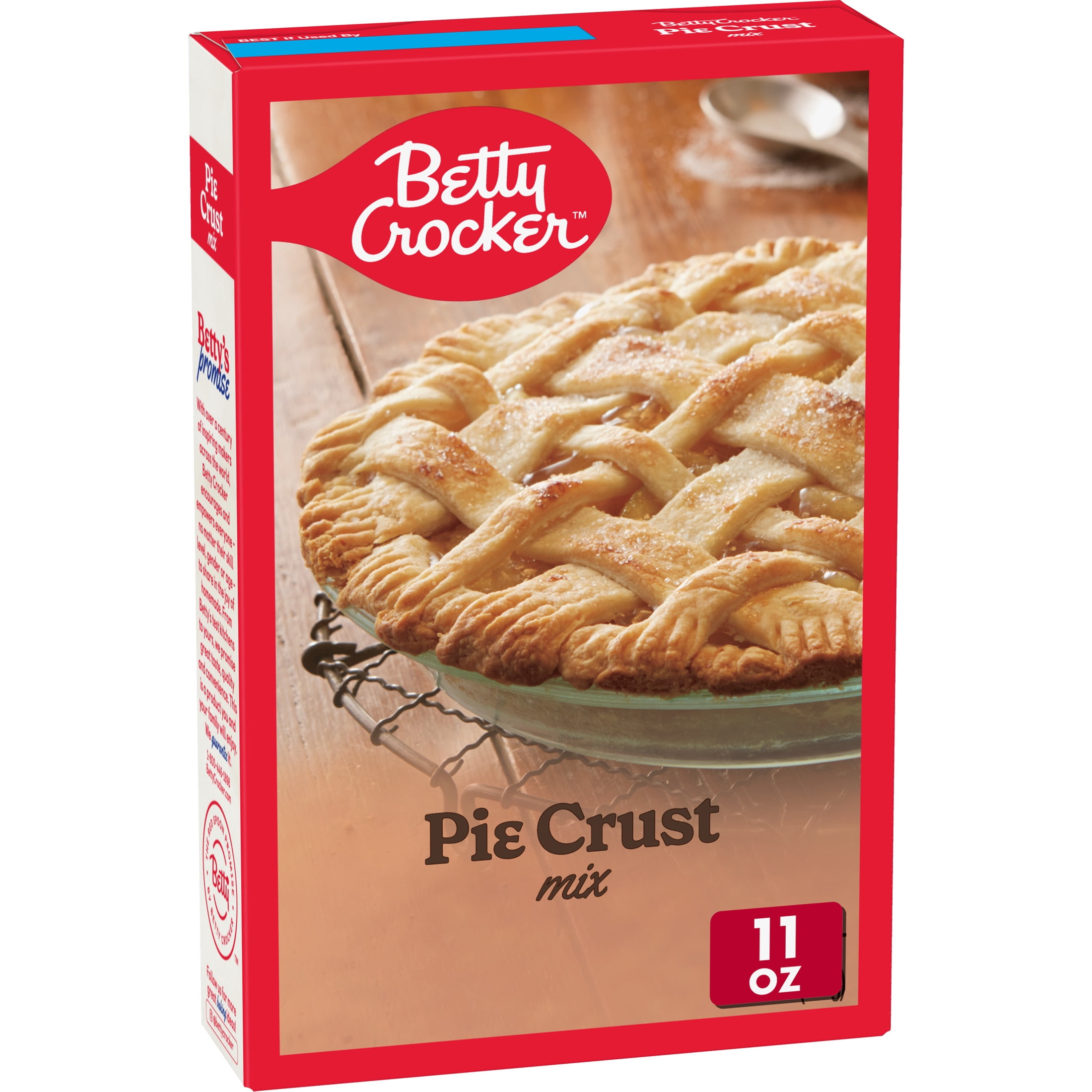 (6 pack) Betty Crocker Pie Crust Mix, Makes Two 9-inch Crusts, 11 oz.