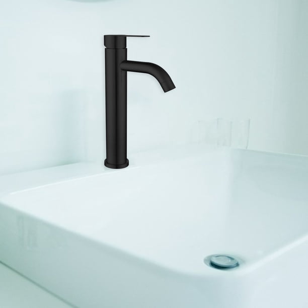 Grifo de Baño Soledad Moderno de Acero Inoxidable Cepilda sin Single Hole Negro